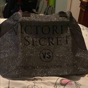 Victoria's Secret Black Tote Bag with Glossy Finish BRAND NEW with tag